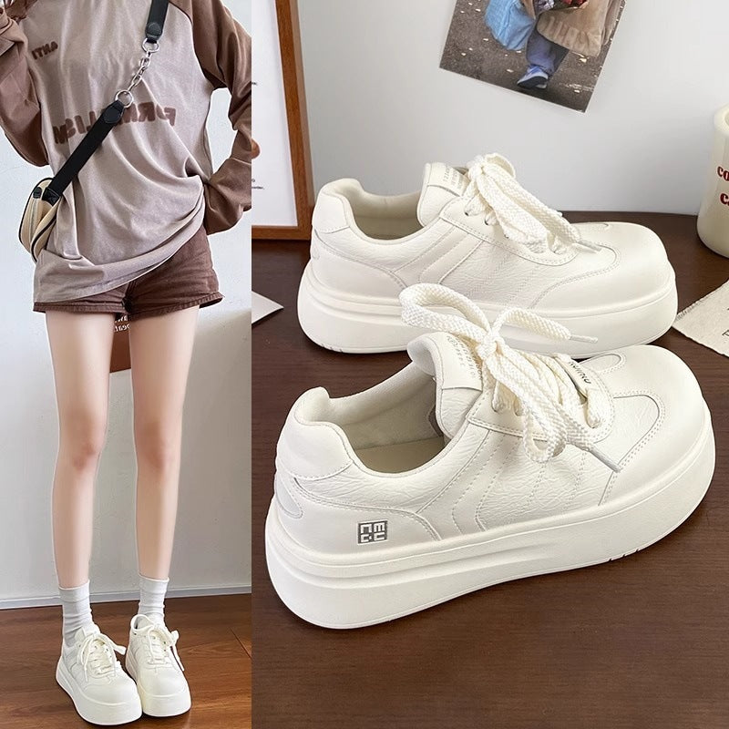Damen Komfortable Sneaker mit dicker Sohle und atmungsaktivem Obermaterial Drune