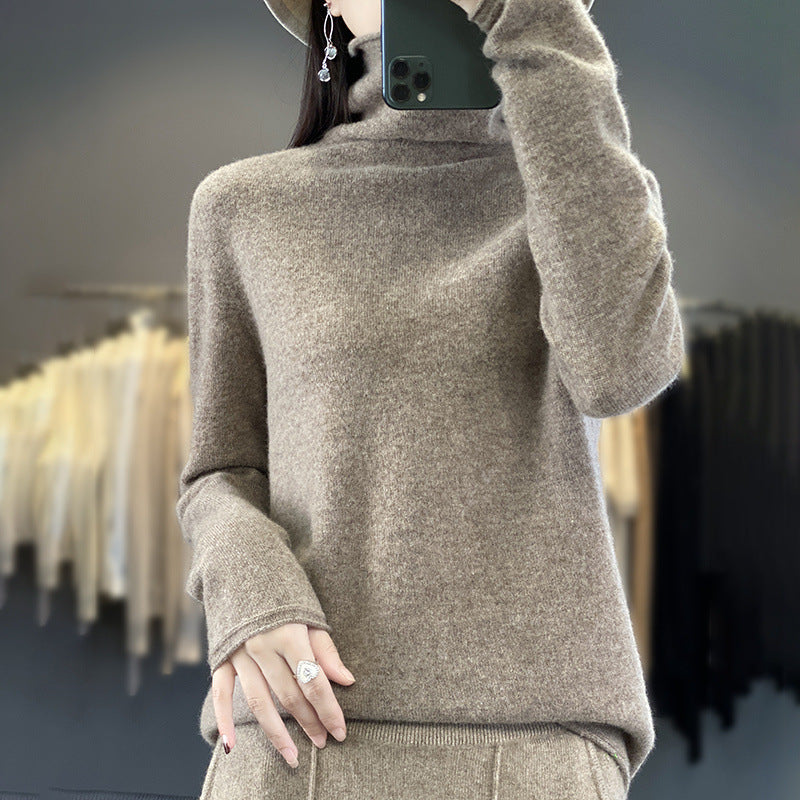 Damen Weicher Feinstrick-Rollkragenpullover mit kaschmirähnlicher Haptik und verlängerten Bündchen Drune