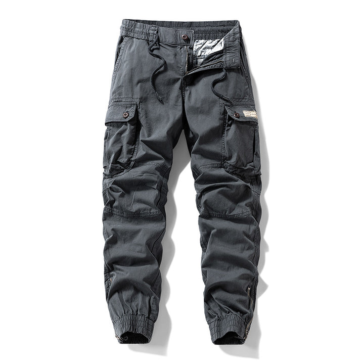 Herren Cargo-Jogginghose im Utility‑Stil mit elastischem Tunnelzugbund und verstärkten Kniepaneelen Drune