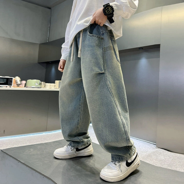 Unisex weite Baggy-Jeans mit einzigartigen Applikationen Drune