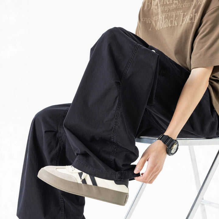Herren Extraweite Baggy‑Cargohose im Utility‑Workwear‑Look mit elastischem Bund Drune