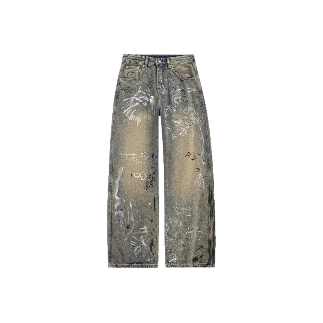 Damen Weitgeschnittene Destroyed Jeans Drune