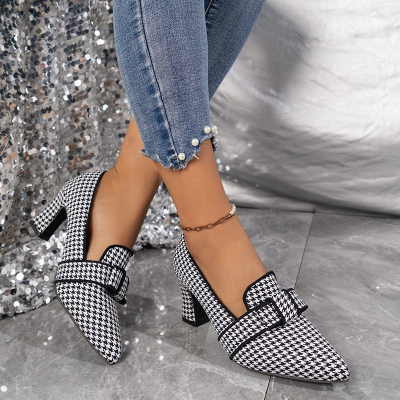 Damen elegante Pumps mit modischer Kettenschnalle Drune