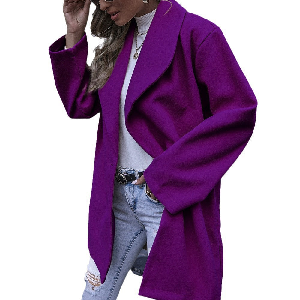 Damen modischer Oversized-Mantel mit strukturiertem Design Drune