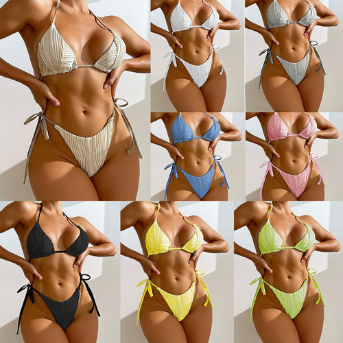 Damen Triangel-Bikini mit eleganten Rüschendetails Drune