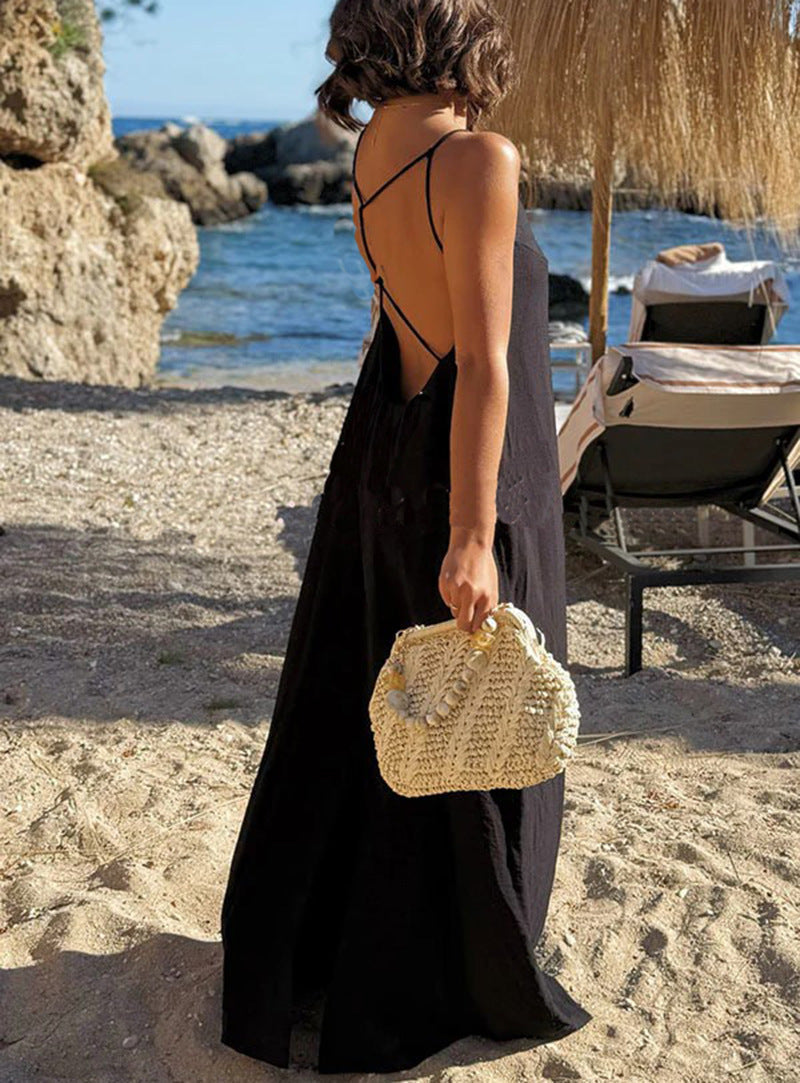 Damen Strandkleid mit Rückenausschnitt Drune