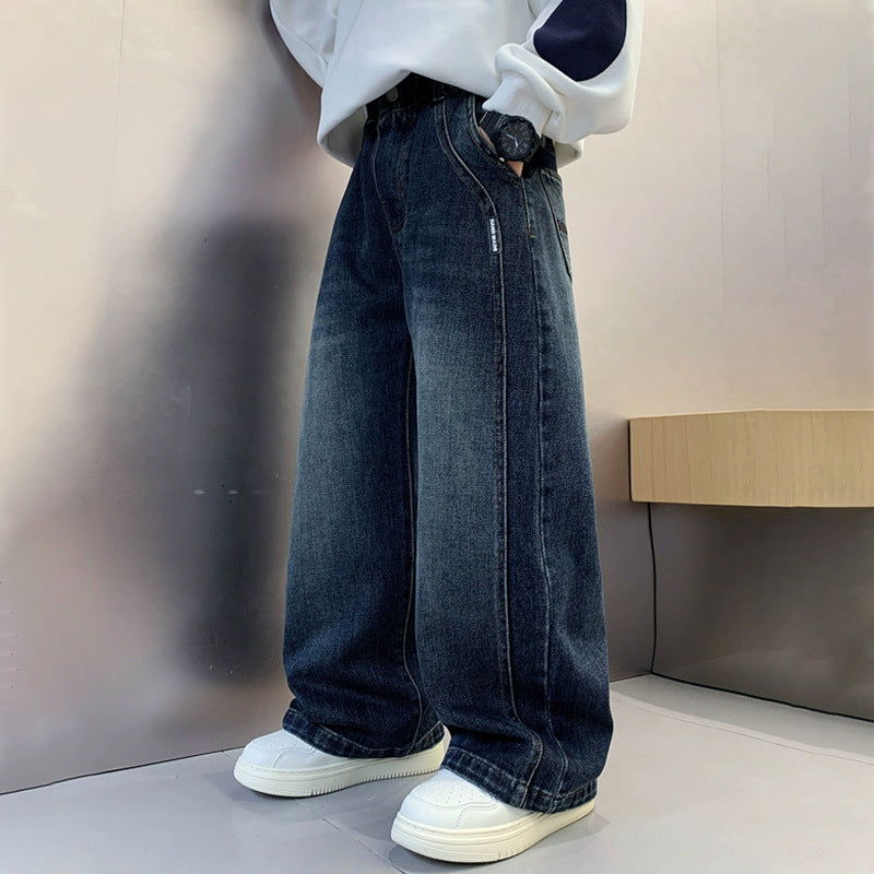 Herren lässige weite Denim-Jeans Drune