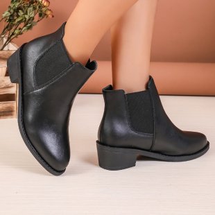 Damen Chelsea-Stiefeletten aus veganem Leder mit elastischen Seiteneinsätzen Drune
