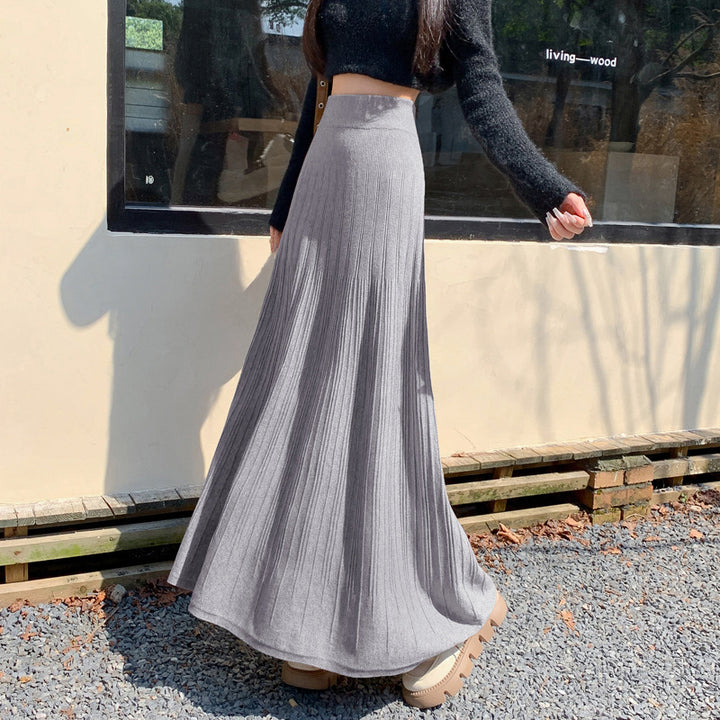 Damen Maxi-Rock mit elegantem Plissee Drune
