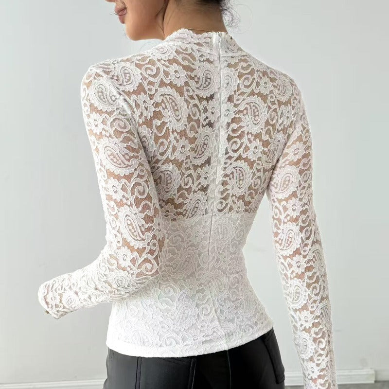 Damen Spitzenbody mit raffinierten Details Drune