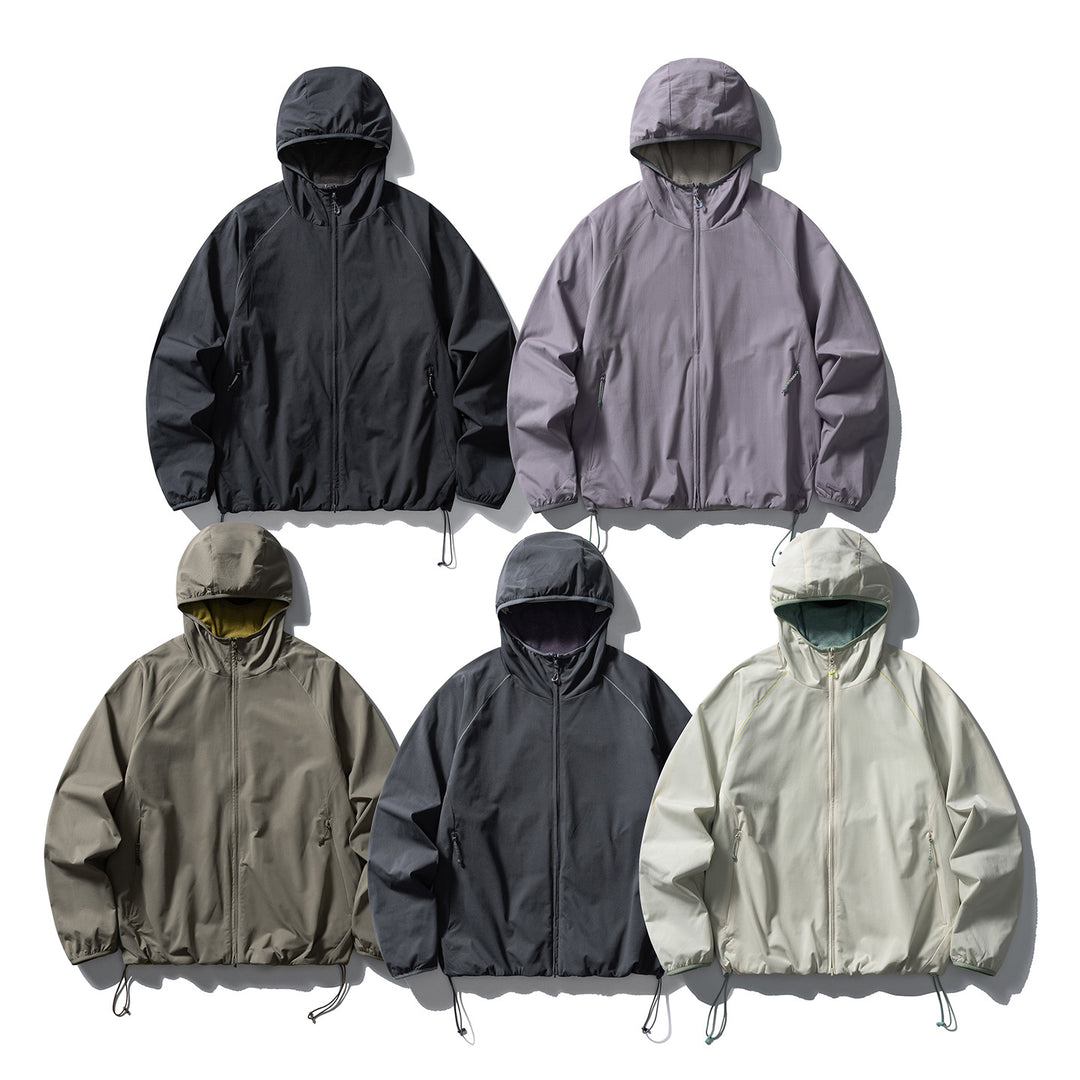 Unisex Leichte Kapuzen‑Softshelljacke mit Fleecegefütterter Innenkapuze und verstellbarem Saum Drune