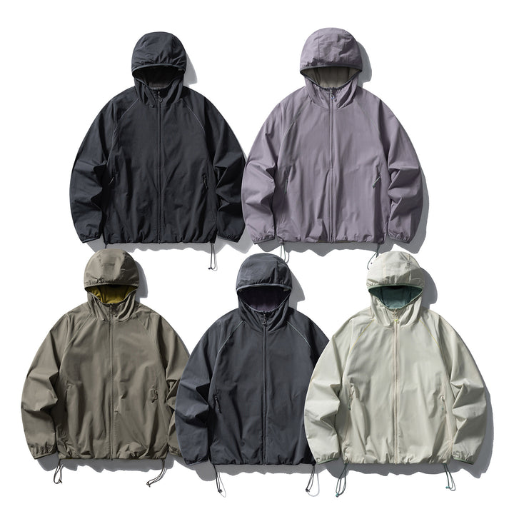 Unisex Leichte Kapuzen‑Softshelljacke mit Fleecegefütterter Innenkapuze und verstellbarem Saum Drune