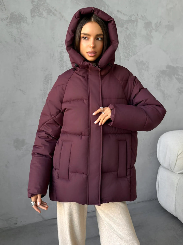 Damen Modische Oversized Daunenjacke