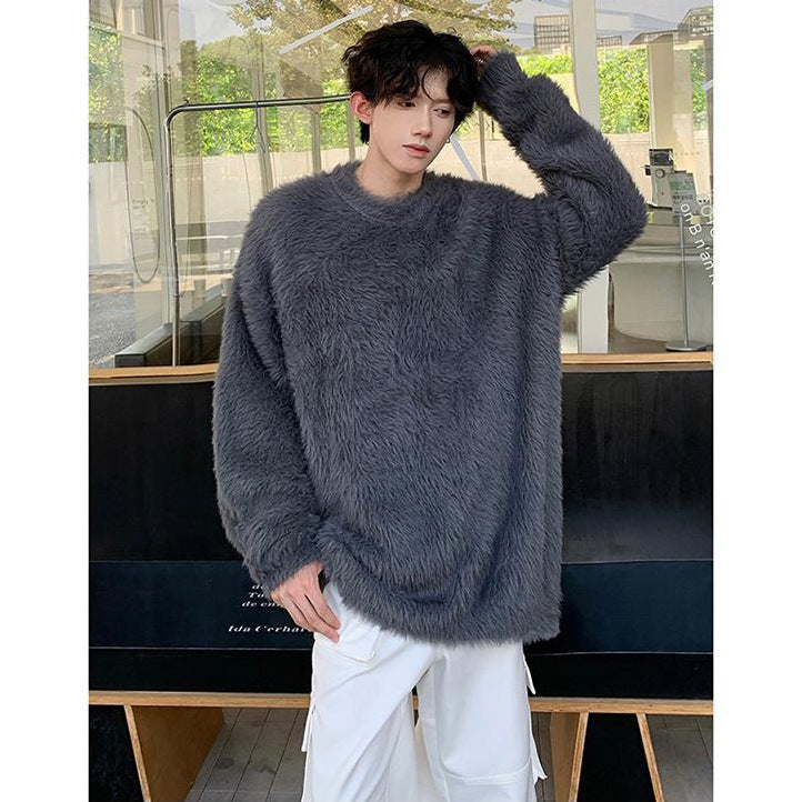 Damen Gemütlicher Oversized-Pullover mit flauschiger Textur Drune