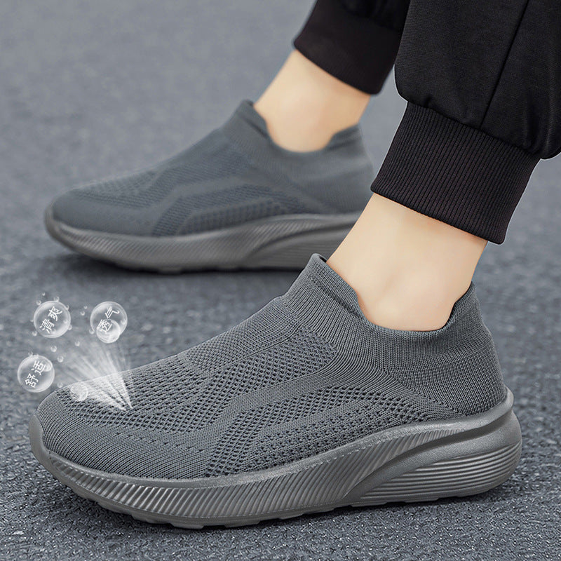 Unisex Atmungsaktiver Strick-Slipper-Sneaker mit Memory-Fußbett Drune