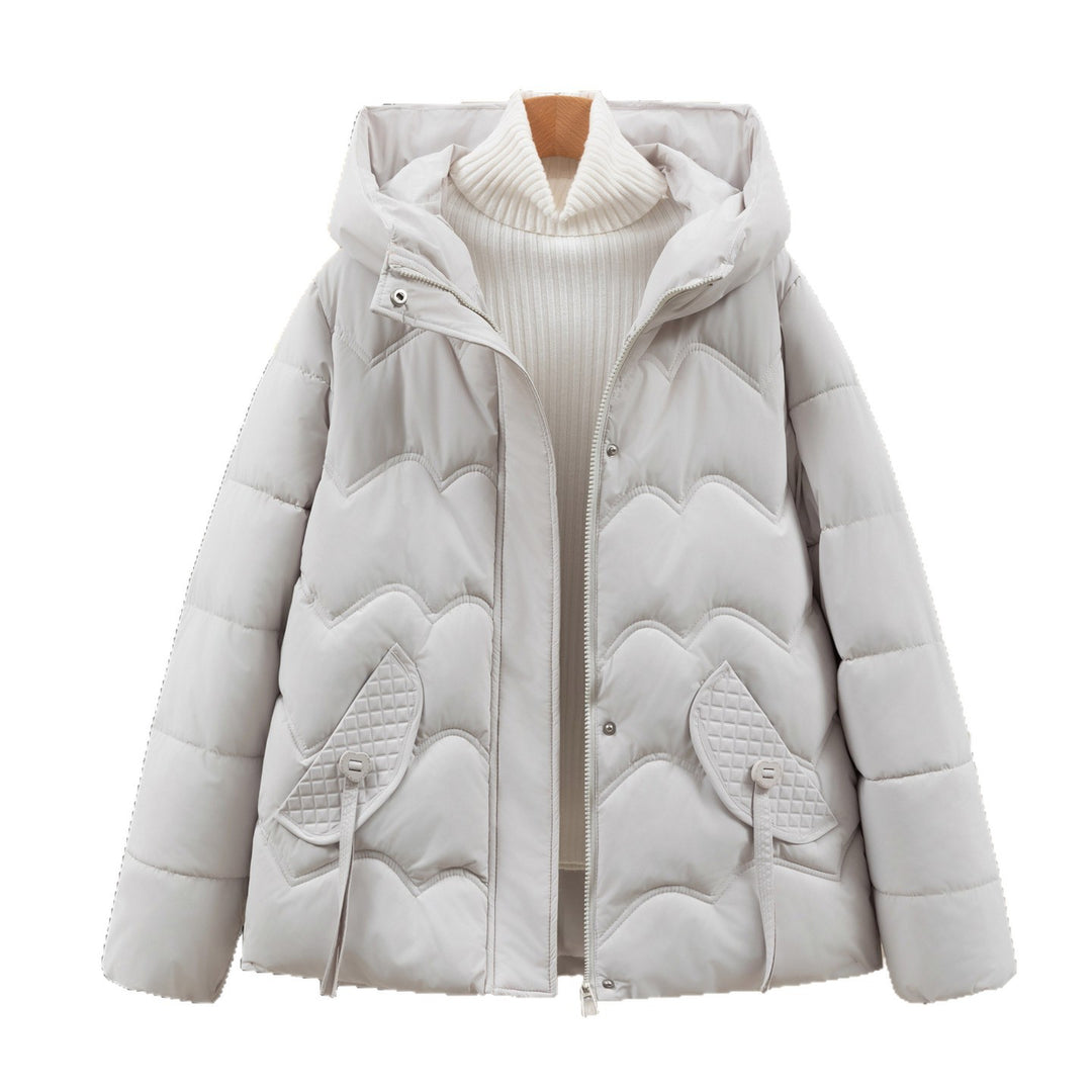 Damen Steppjacke mit Kapuze und Eingrifftaschen Drune