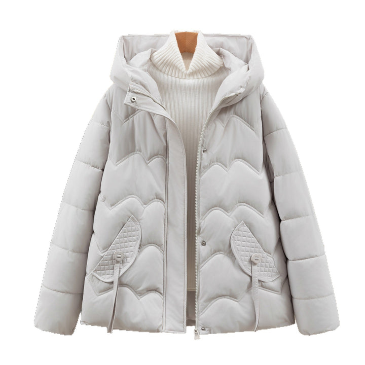 Damen Steppjacke mit Kapuze und Eingrifftaschen Drune