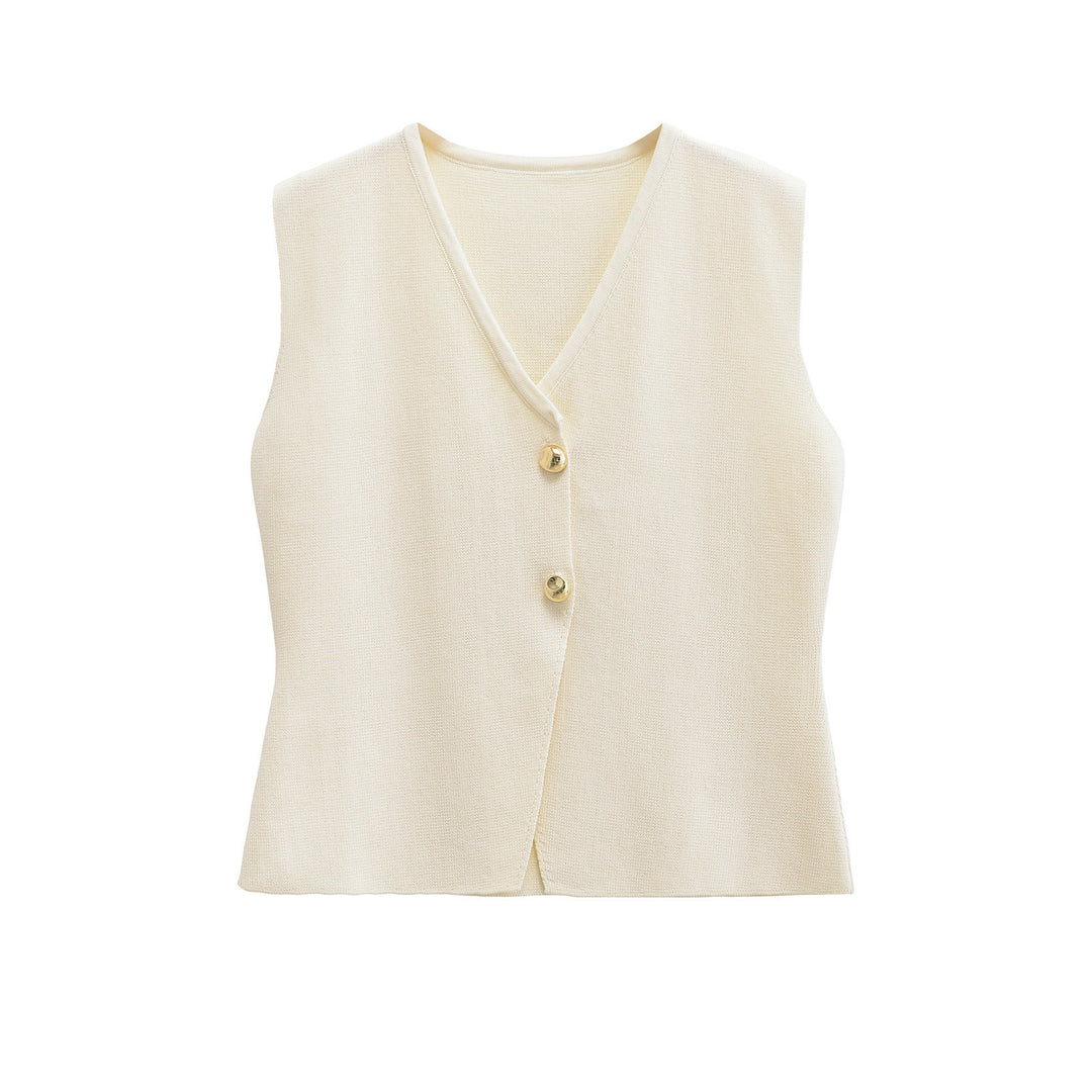 Damen Casual Button-Up Weste Drune