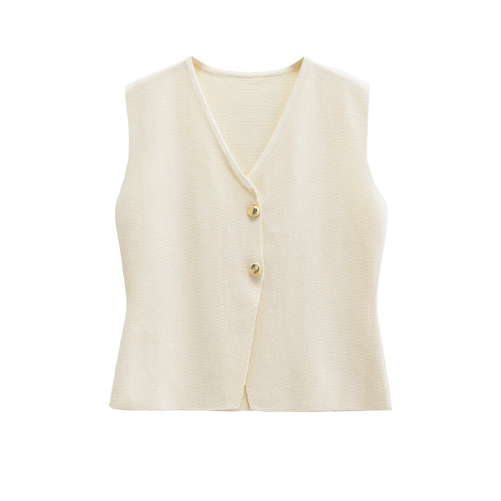Damen Casual Button-Up Weste Drune