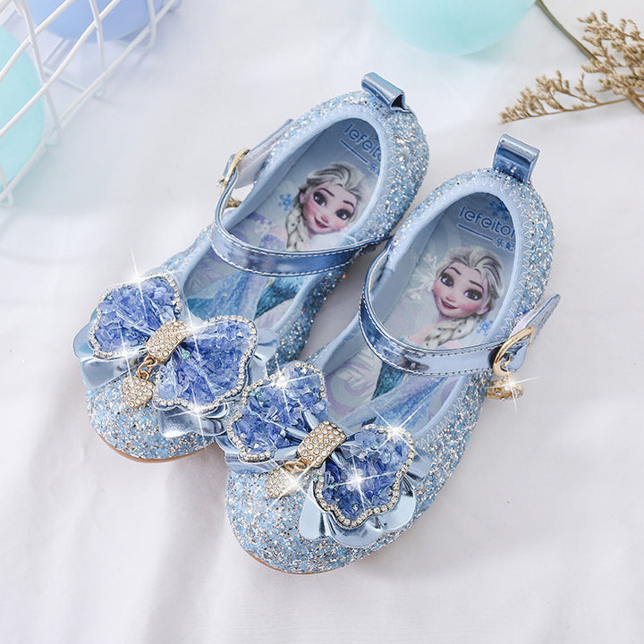 Mädchen Glitzernde Ballerinas mit dekorativer Blumenapplikation Drune