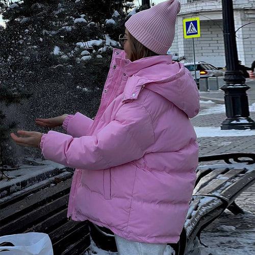 Damen wasserdichte Winterjacke mit voluminösem Schnitt Drune
