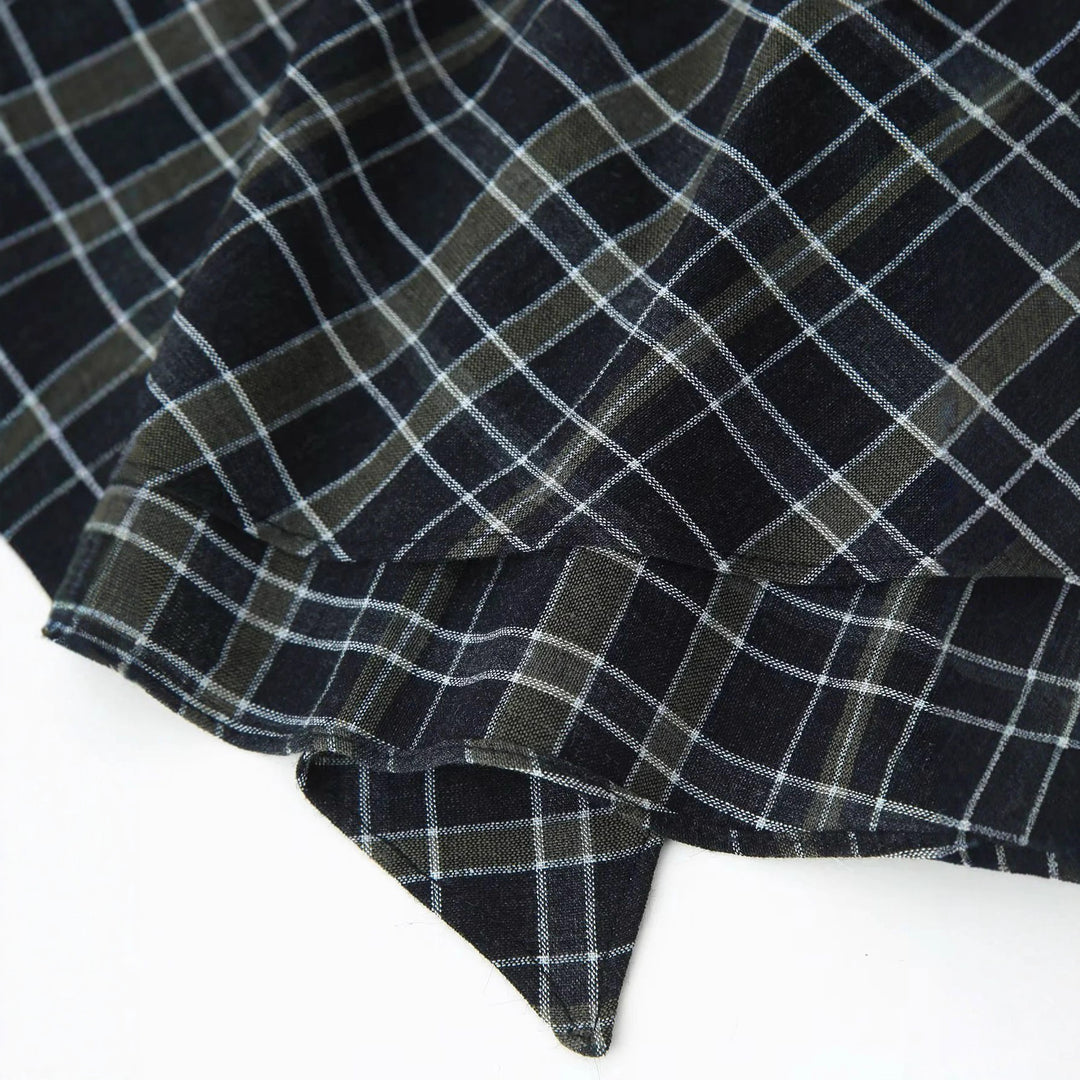 Damen nan asymmetrisches Midikleid mit Knoten-Drapierung und Balloon-Ärmeln Drune
