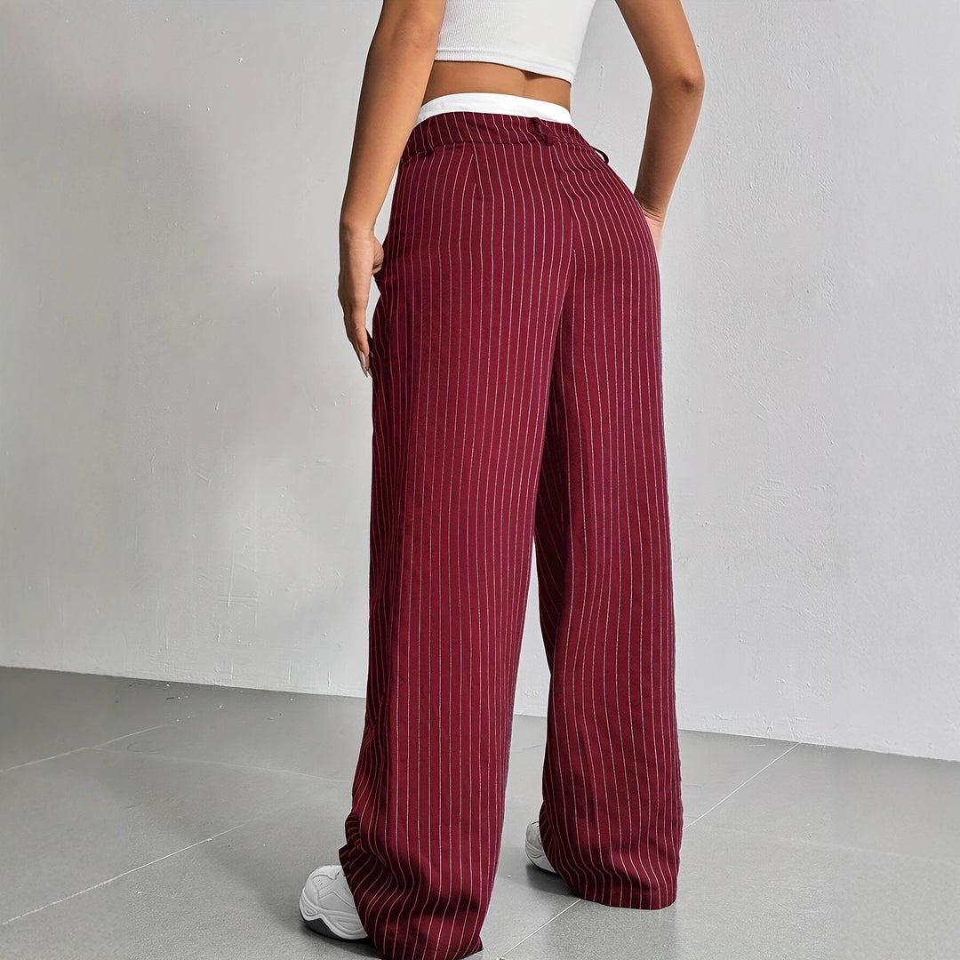 Damen klassische Hochwasserhose mit schrägen Taschen Drune