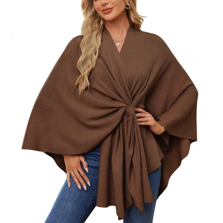 Damen modischer Wickelmantel mit trendigem Design Drune