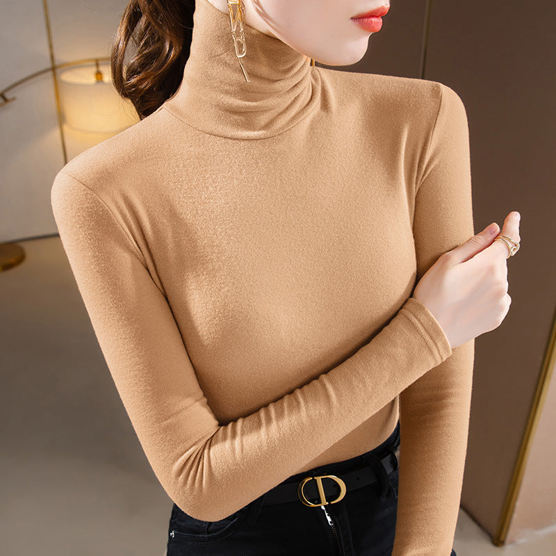 Damen Turtleneck-Oberteil aus weichem Stretchmaterial mit femininer Passform Drune