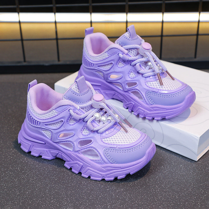 Mädchen Leichte Performance Sneakers mit Atmungsaktivem Mesh-Oberleder Drune
