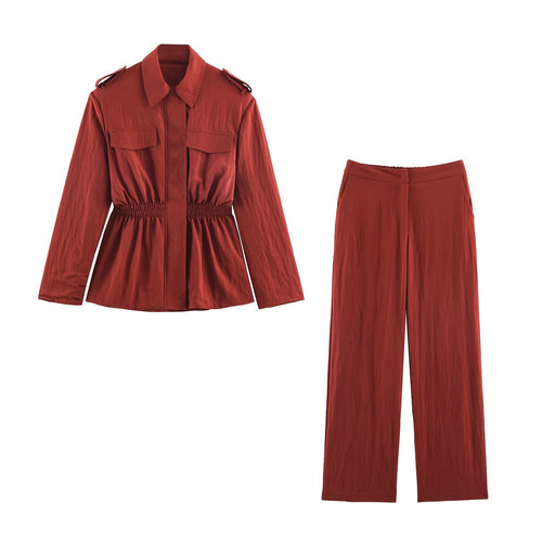 Damen Taillierte Fieldjacke mit Kordelzug und Schulterklappen Drune