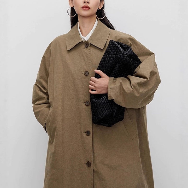 Damen Oversized Trenchcoat Drune