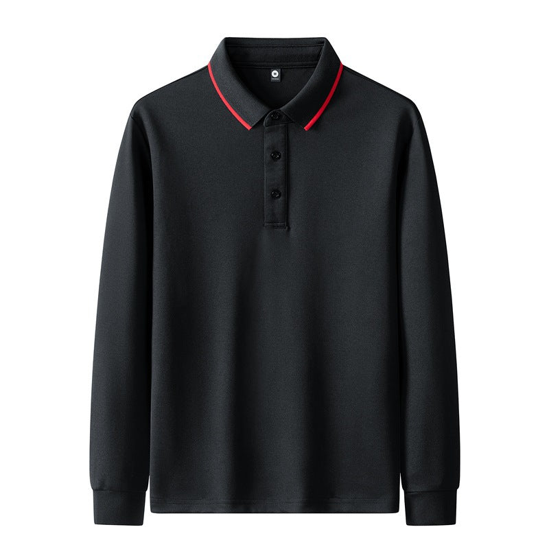 Damen Poloshirt mit langem Arm und Knopfdetails Drune