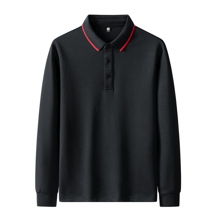 Damen Poloshirt mit langem Arm und Knopfdetails Drune