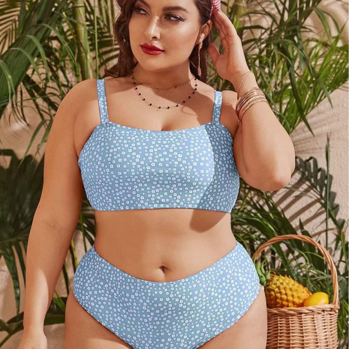 Damen Hochgeschnittener Bikini mit verspieltem Punktedesign Drune