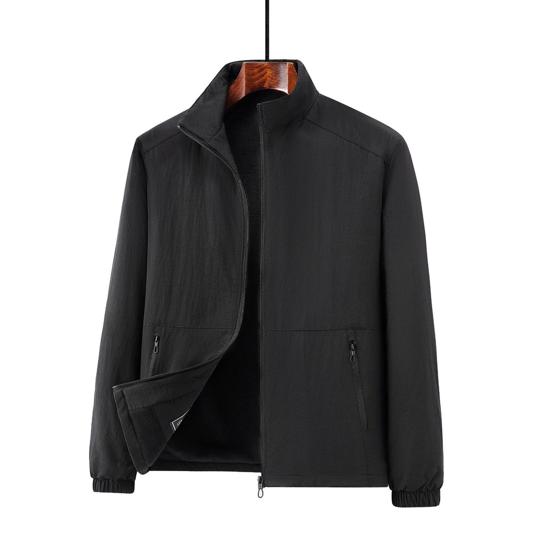 Herren Leichte Übergangsjacke mit Fleece-Innenfutter und Stehkragen Drune