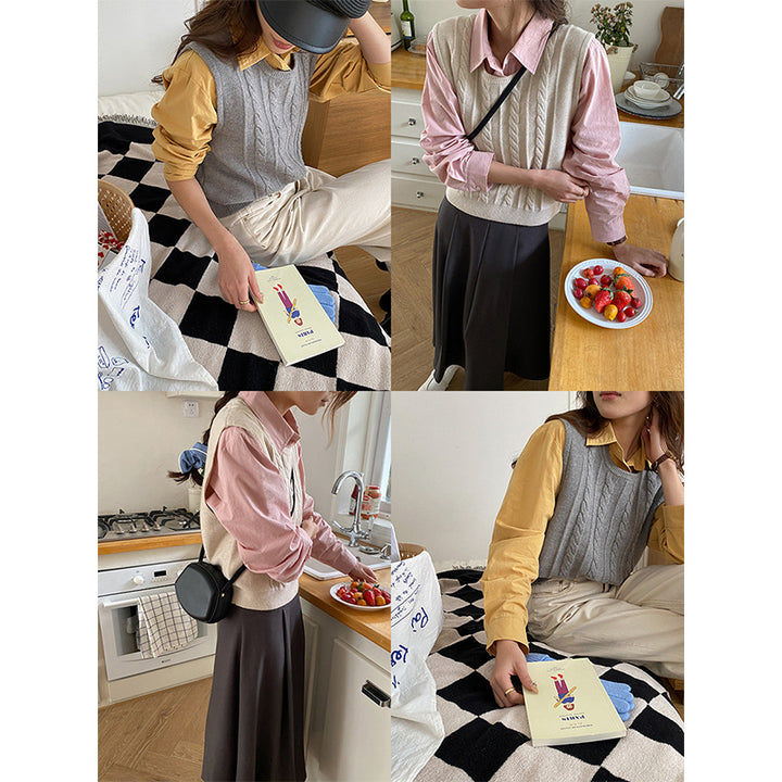 Damen elegante Bluse mit präzisem Schnitt und feinen Details Drune