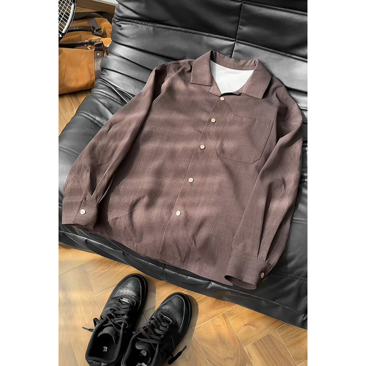 Herren Elegante und lässige Langarmbluse Drune