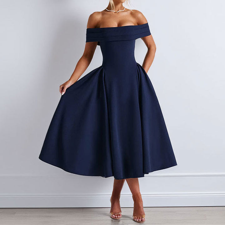 Damen Kleopard Abendkleid Drune