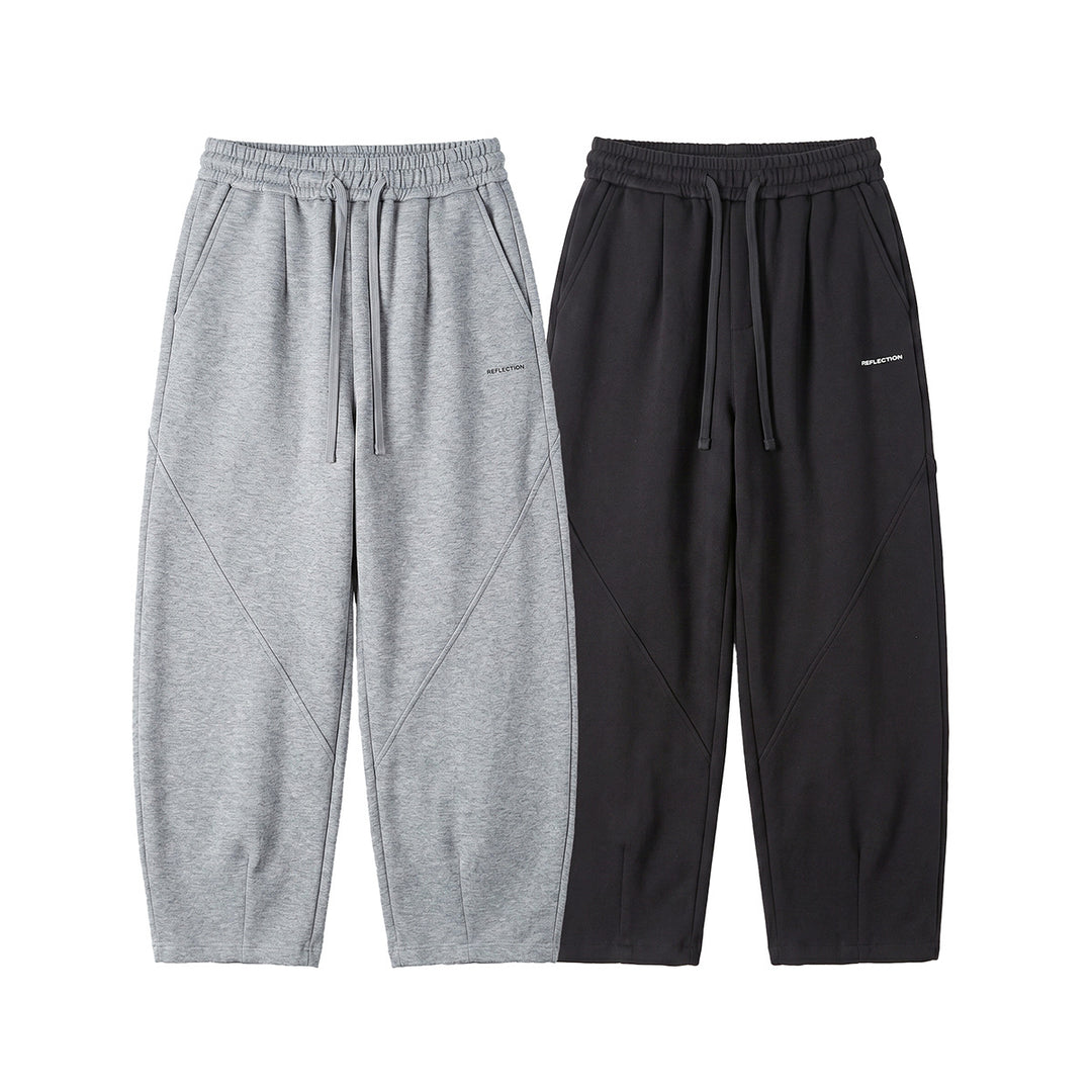 Herren Locker geschnittene Jogginghose mit Tunnelzug, Zierrnähten und Eingrifftaschen Drune