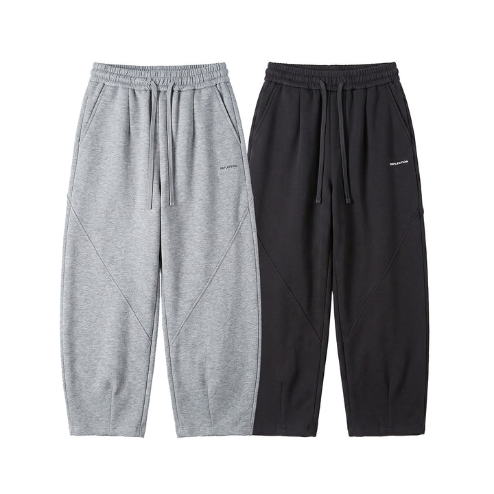Herren Locker geschnittene Jogginghose mit Tunnelzug, Zierrnähten und Eingrifftaschen Drune