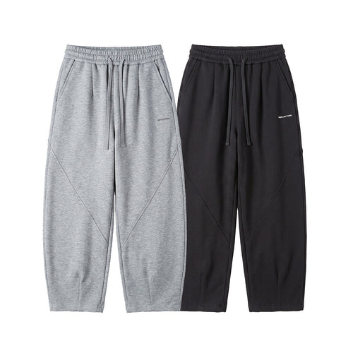 Herren Locker geschnittene Jogginghose mit Tunnelzug, Zierrnähten und Eingrifftaschen Drune
