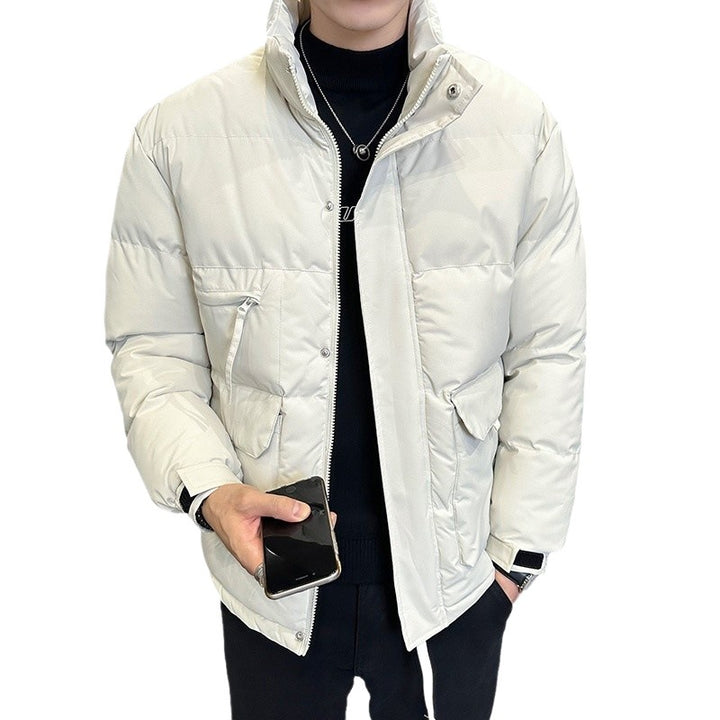 Herren Thermo-Steppjacke mit hohem Stehkragen und aufgesetzten Pattentaschen Drune