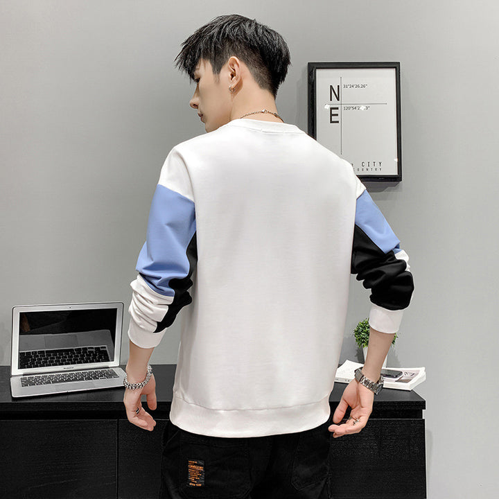Herren Leichtes Colorblock-Sweatshirt mit Rundhalsausschnitt, gerippten Bündchen & minimalistischer Logostickerei Drune