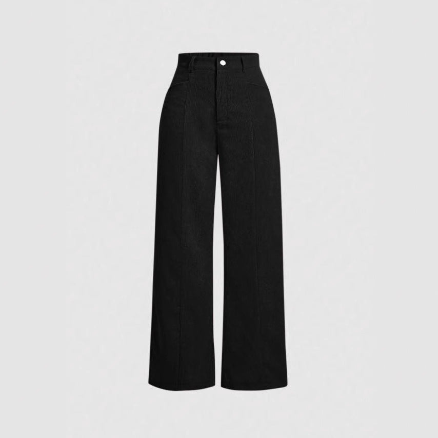 Damen weite High-Waist-Hosen Drune