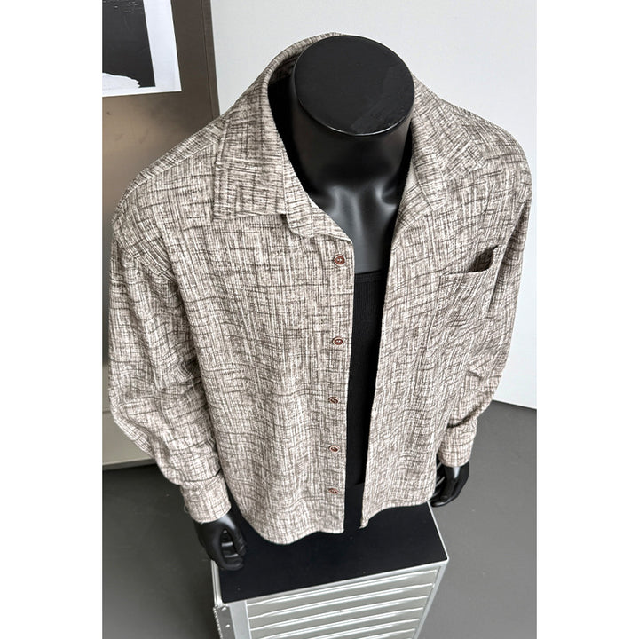 Herren Lässige Langarm-Hemdjacke Drune