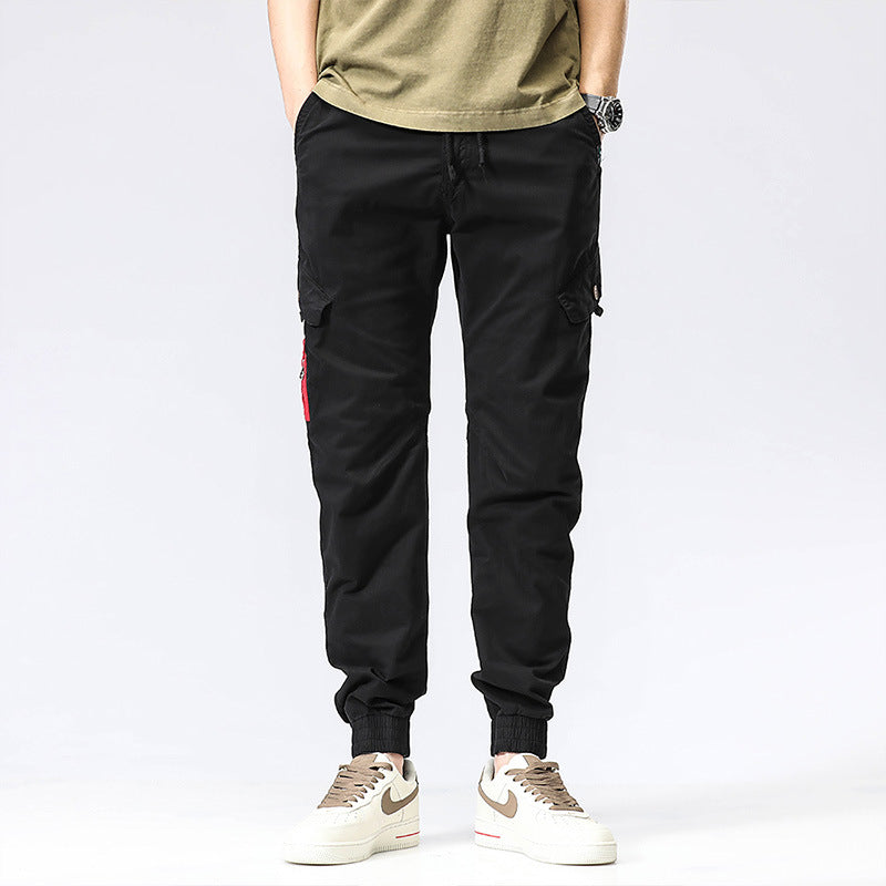 Herren Military-Influenced Cargo-Jogger mit elastischem Komfortbund und Kontrast-Zipper Drune