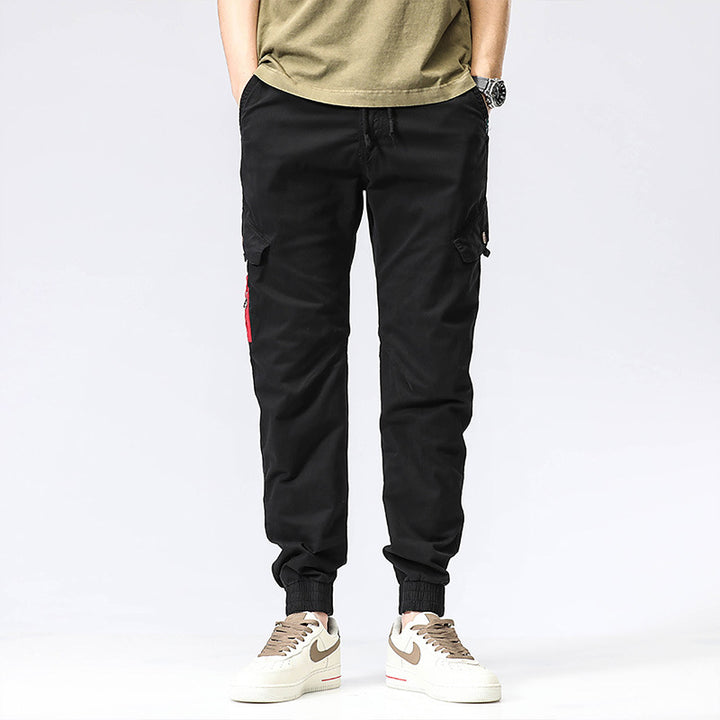 Herren Military-Influenced Cargo-Jogger mit elastischem Komfortbund und Kontrast-Zipper Drune