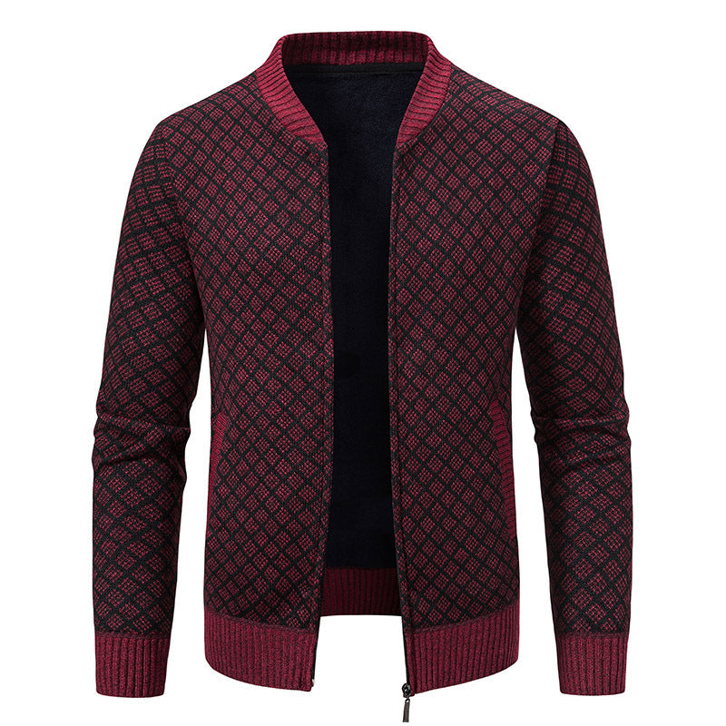 Herren modischer Strickblazer mit feinem Strukturmuster Drune