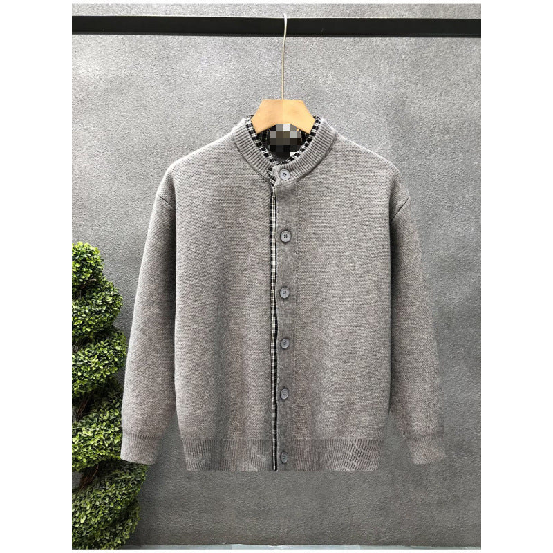 Herren Sweaterjacke mit Stehkragen Drune